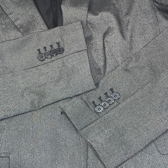Zara Black Shiny Notch lapel Single Breasted Blazer size X-LARGE - Picture 13 of 15